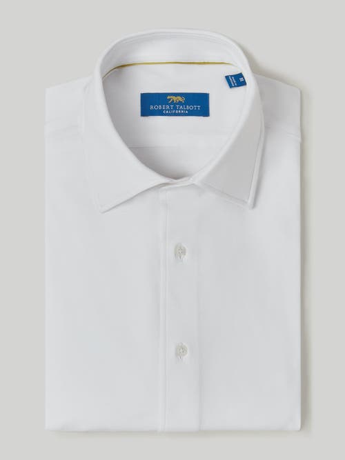 Robert Talbott Pearce Stretch Knit Shirt in White 