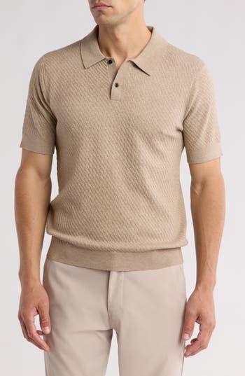 Elie Tahari Textured Short Sleeve Sweater In Brown