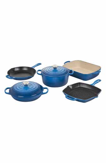Signature Enameled Cast Iron 5-Piece Cookware Set  Cast iron cookware set,  Enameled cast iron cookware, Cookware set