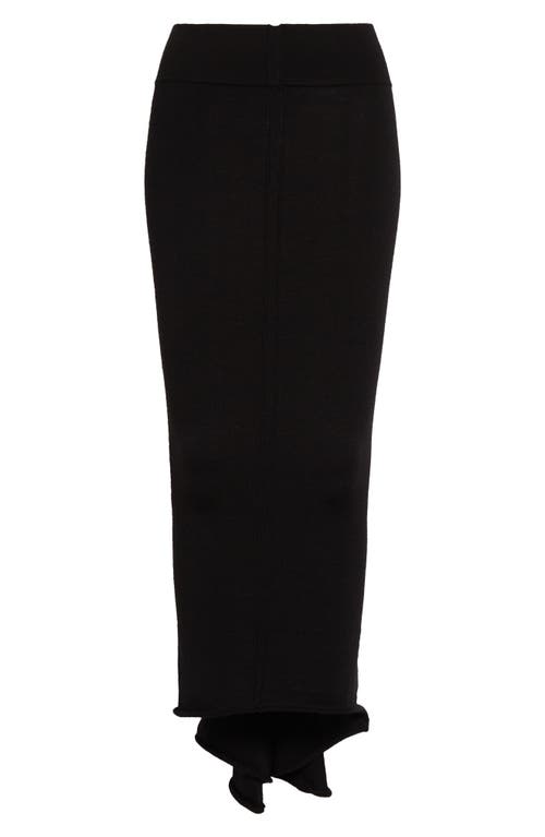 Rick Owens Gonna Dauphine Virgin Wool Blend Skirt In Black