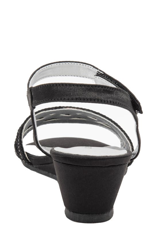 David Tate Indigo Wedge Sandal In Black