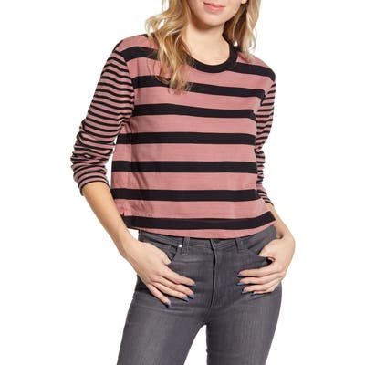 Splendid Cody Stripe Crop Long Sleeve Tee