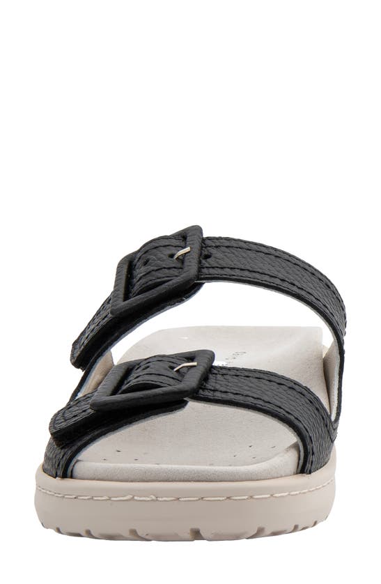 David Tate Frenchy Double Band Slide Sandal In Black