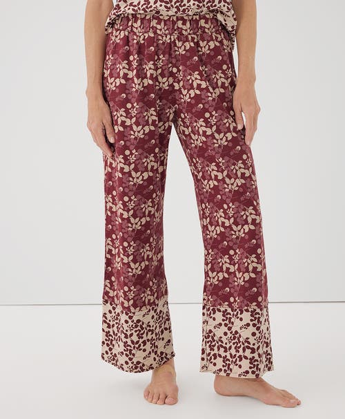 Shop Pact Organic Staycation Sleep Pant In Berry Sprigs