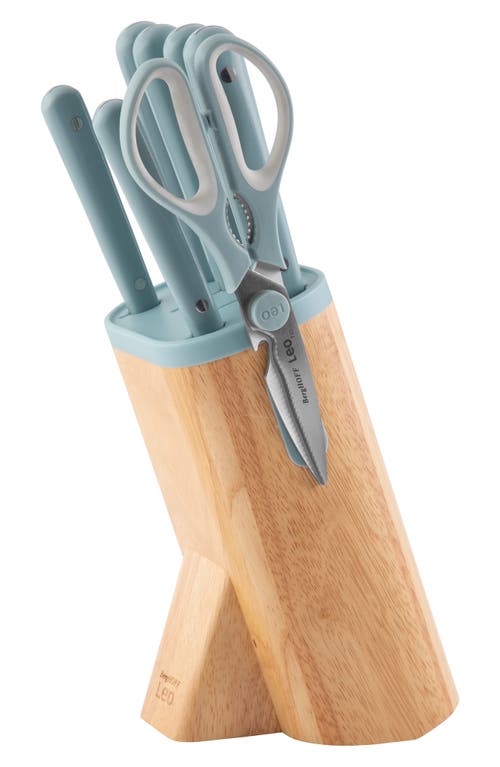 Berghoff Slate Stainless Steel Knife Block Set In Slate