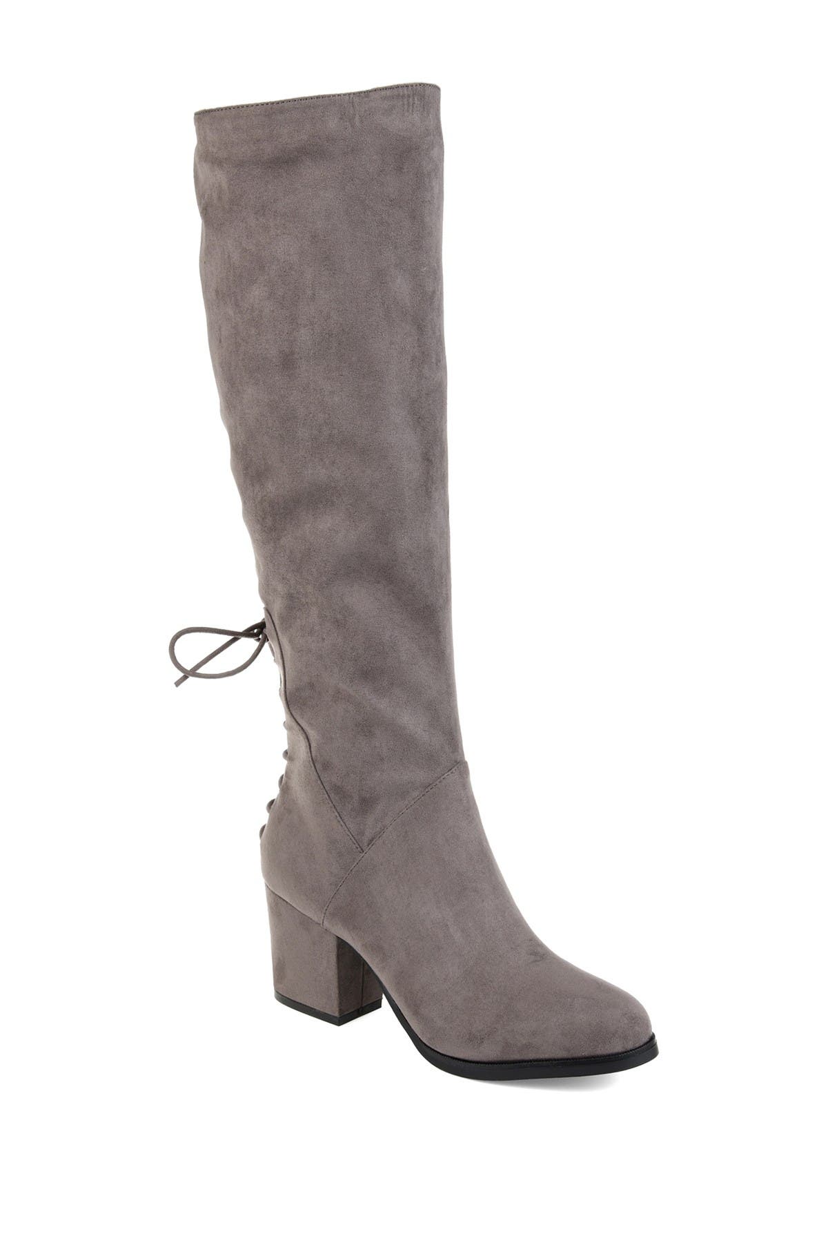 extra wide calf boots with heels