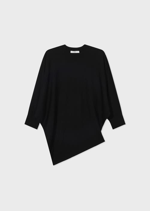 Co Asymmetric Dolman-sleeve Cashmere Knit Sweater In Black