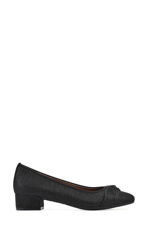 Cliffs By White Mountain Bordeaux Pump In Black Glitter Fabric