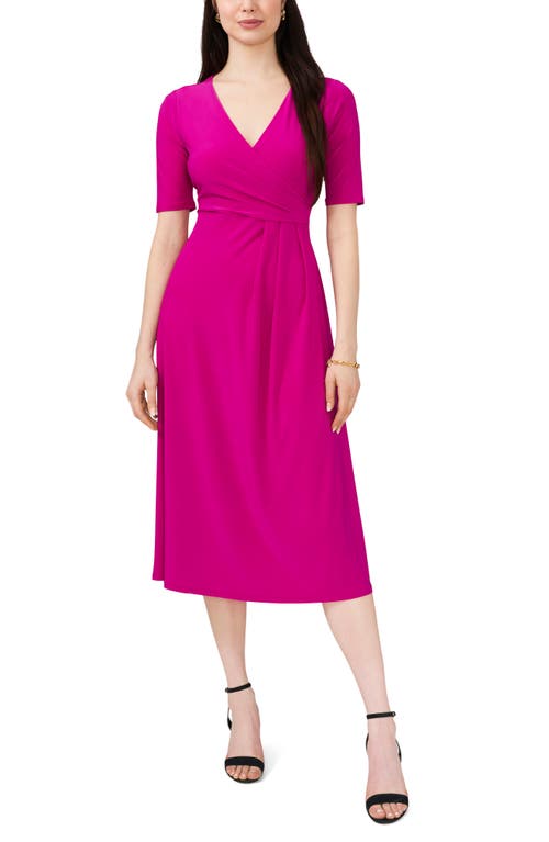 Chaus V-Neck Dress in Berry Tart