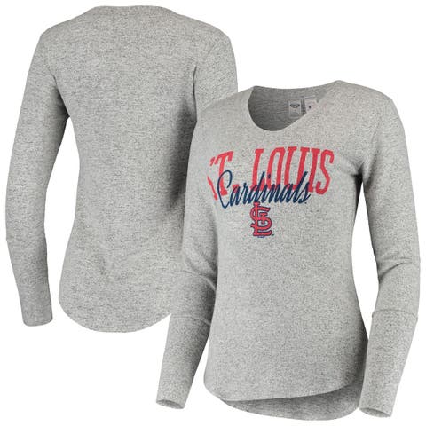 Women's Concepts Sport White/Red St. Louis Cardinals Flagship Long Sleeve V-Neck T-Shirt & Pants Sleep Set Size: Medium