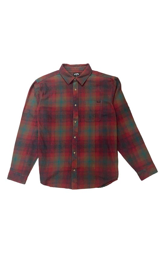 Billabong Kids' Coastline Flannel Button-up Shirt In Multi