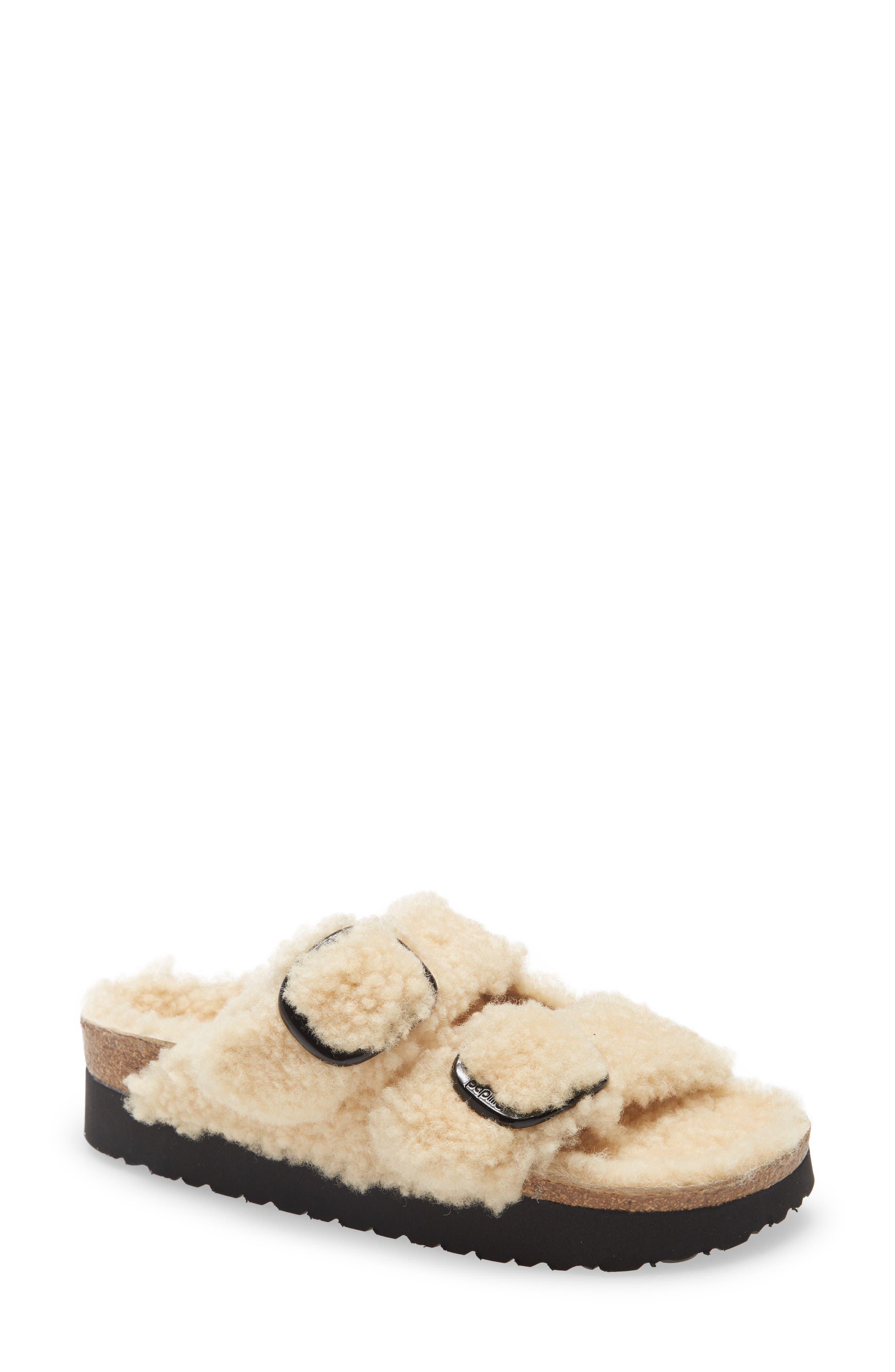 birkenstocks fluffy sandals