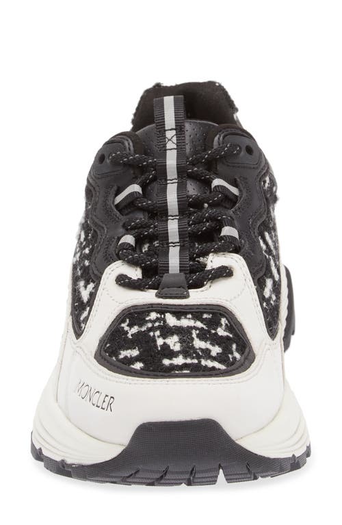 Moncler Lite Runner Low Top Sneaker In White/black