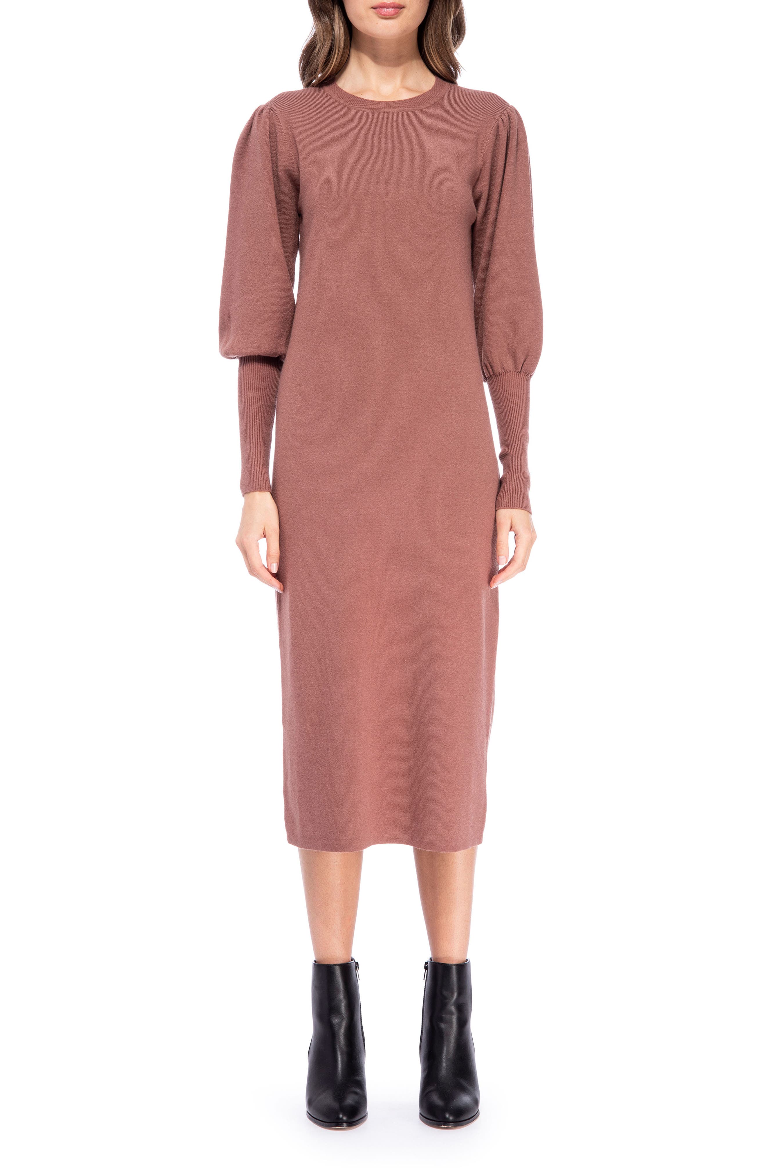 Bobeau Blouson Sleeve Sweater Dress 