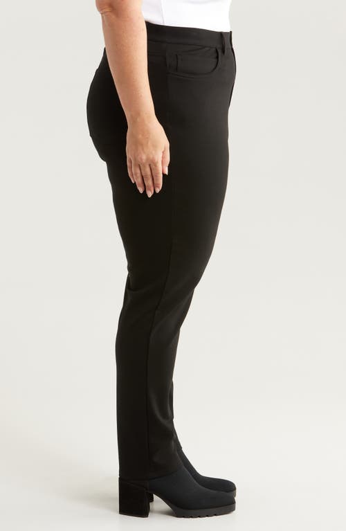 Shop Eileen Fisher High Waist Slim Fit Knit Jeans In Black