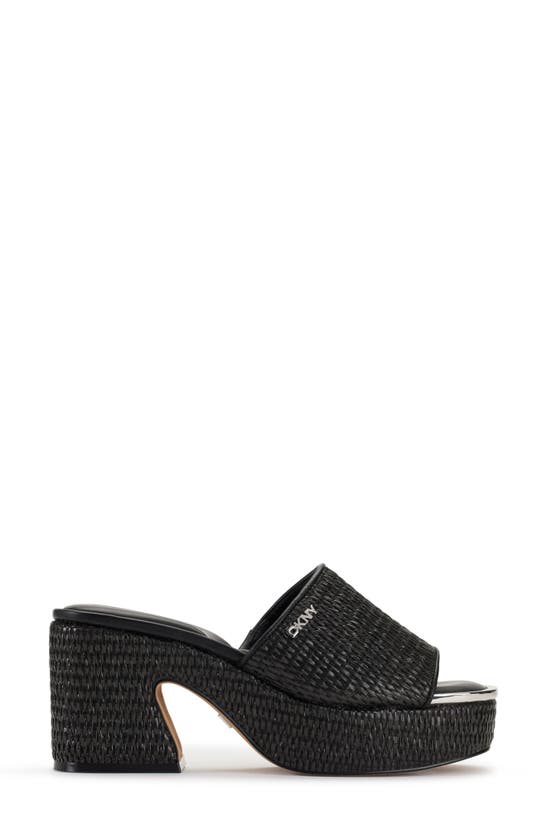 Shop Dkny Desirae Platform Sandal In Black