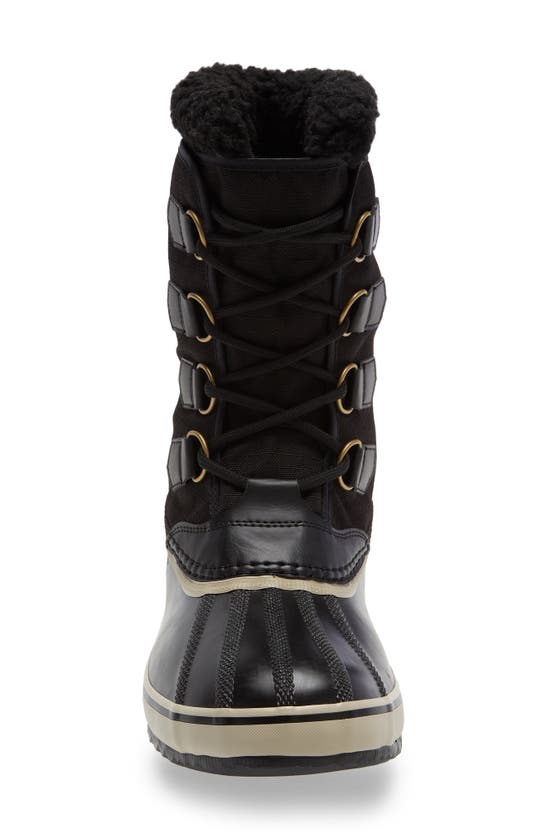 Sorel 1964 Pac Faux Shearling Trim Waterproof Snow Boot In Black