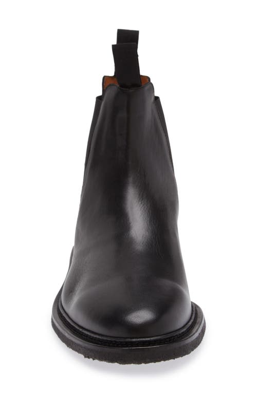 Common Projects Ridged Leather Chelsea Boots In Black