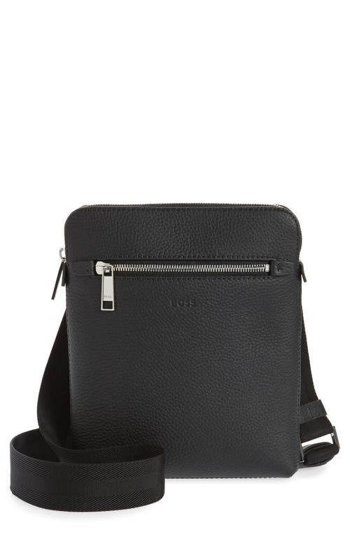 Crosstown Leather Crossbody Bag in Black
