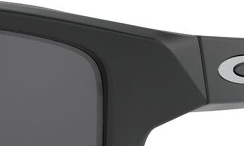 Shop Oakley Gibston 61mm Polarized Wrap Sunglasses In Matte Black/prizm Black