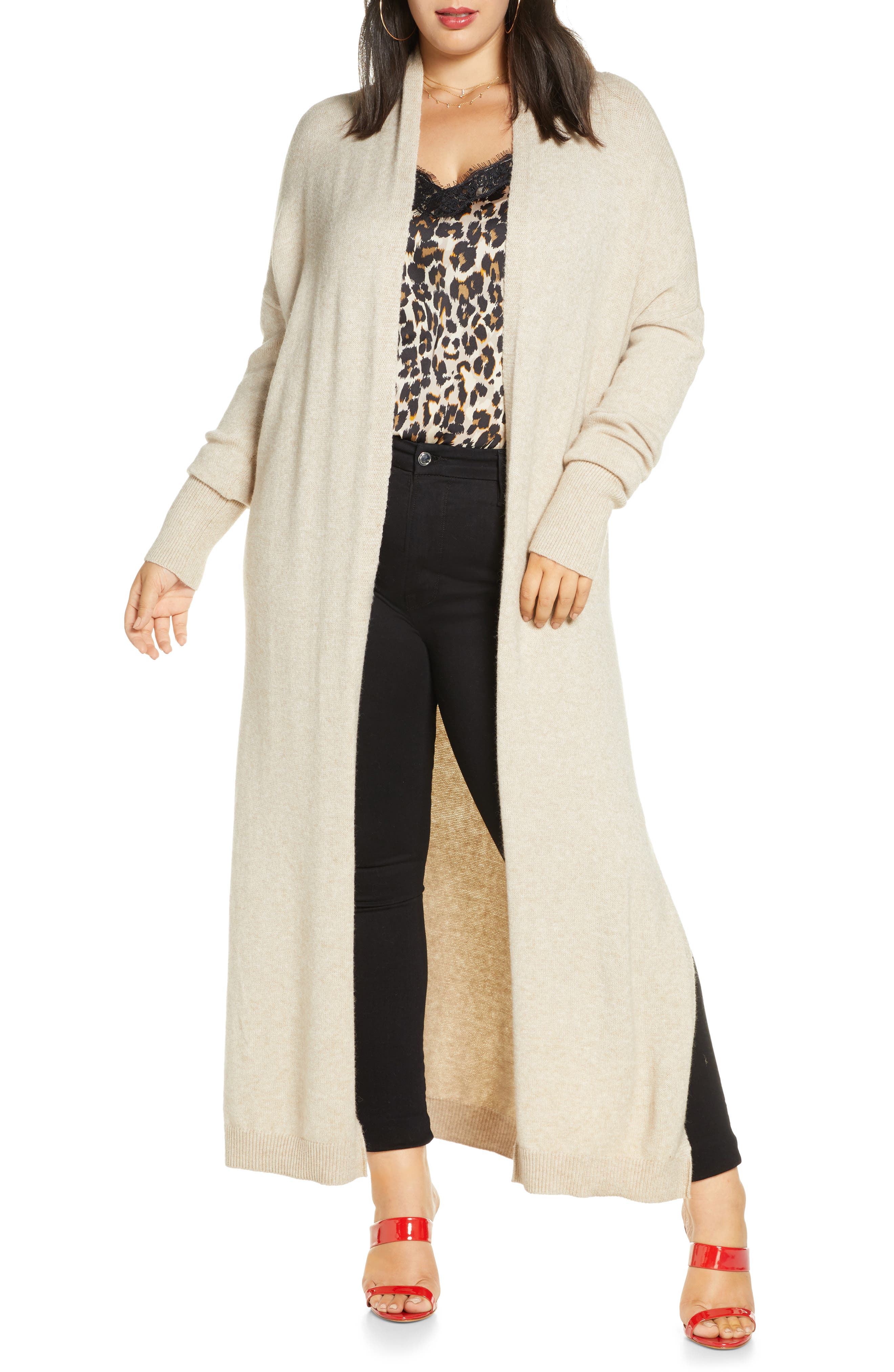 longline open cardigan