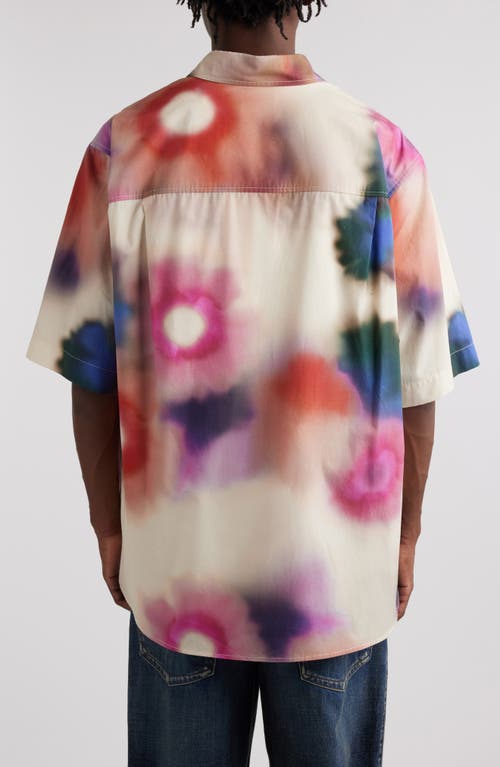 Shop Isabel Marant Labilio Tie Dye Cotton Shirt In Ecru