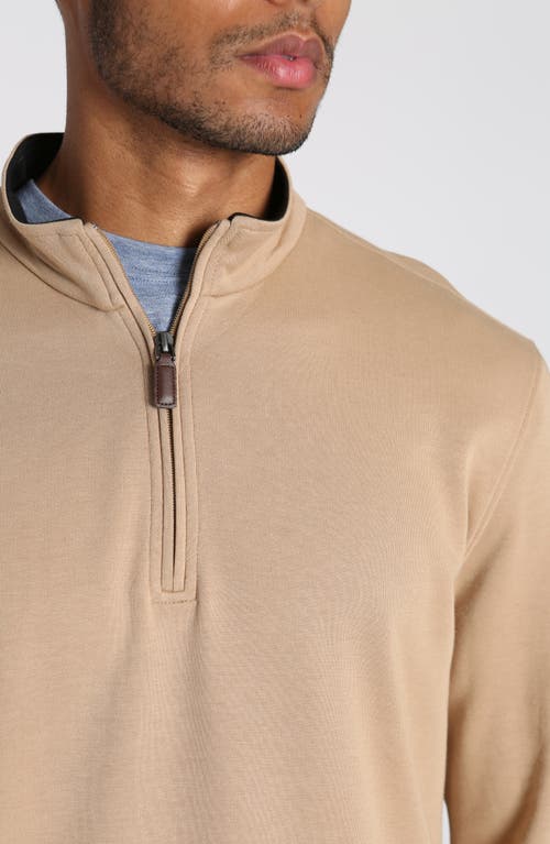Jachs Quarter Zip Sweatshirt In Camel