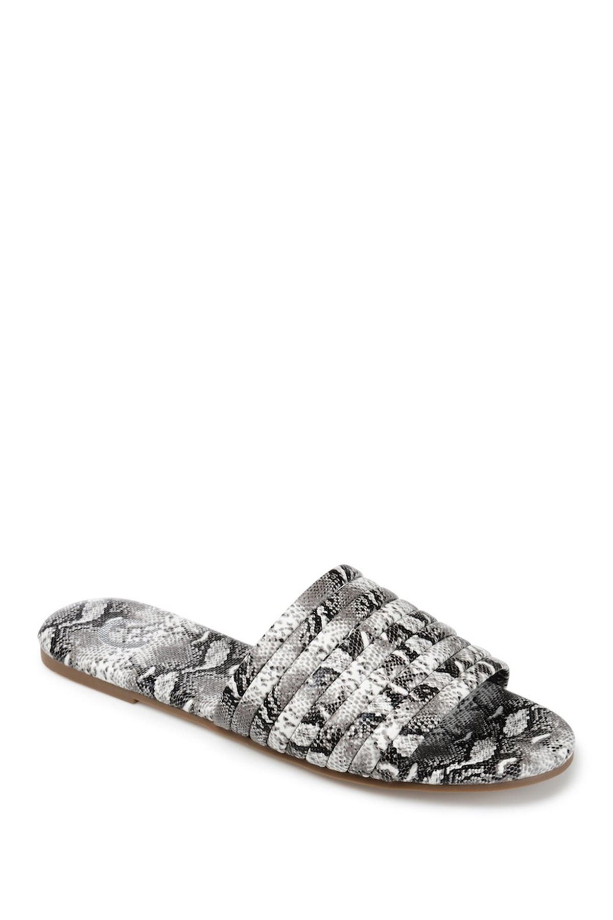 Journee Collection Women's Foam Marisol Slide Women's Shoes In Black/white