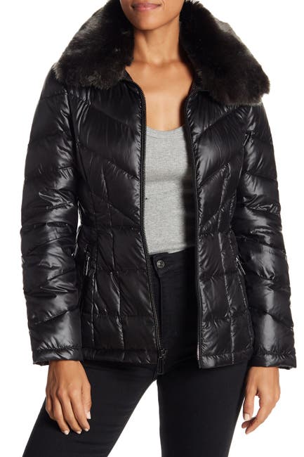 Kenneth Cole New York | Faux Fur Collar Down Jacket | Nordstrom Rack