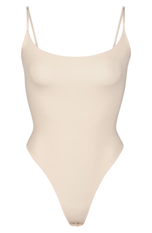 SKIMS Fits Everybody Camisole Thong Bodysuit in Sand