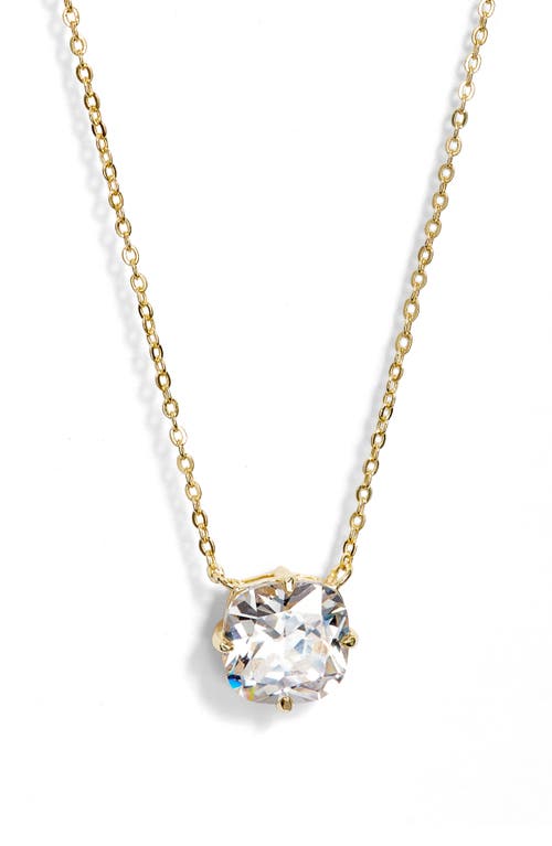 Melinda Maria The Monarch Pendant Necklace in Gold White Diamondettes