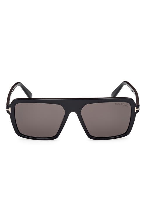 Tom Ford Eyewear Vincent Pilot-frame Sunglasses In Black