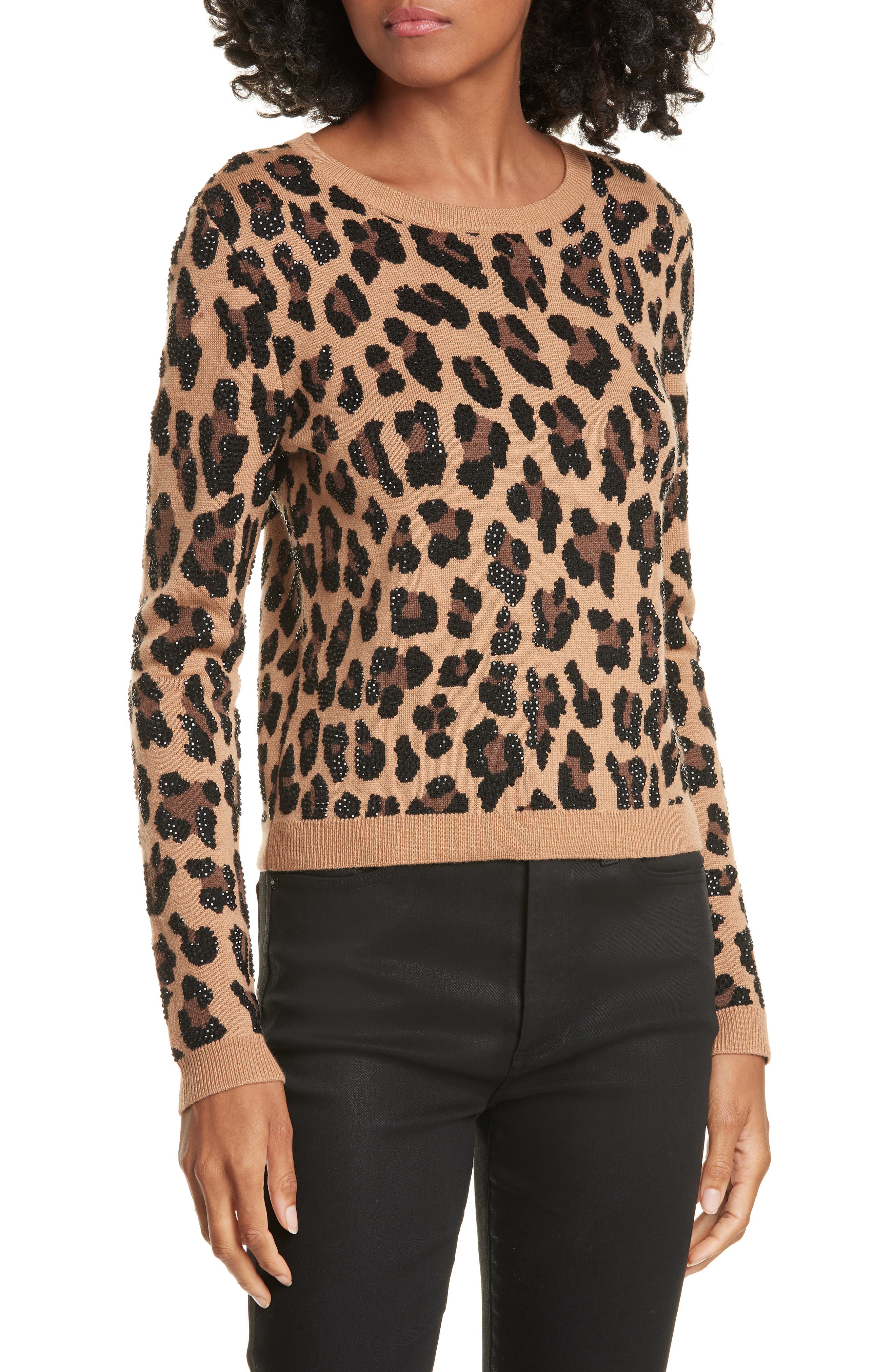 alice and olivia cheetah sweater