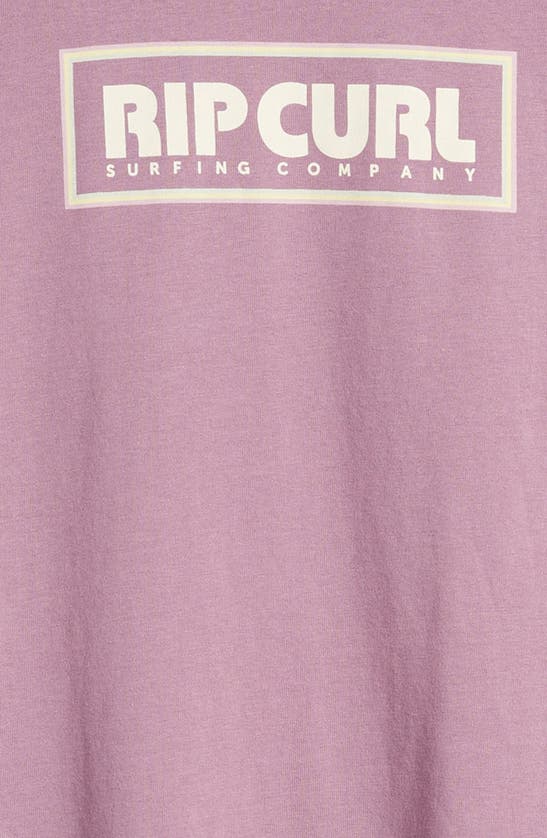 Shop Rip Curl Kids' Big Mumma Icon Graphic Cotton T-shirt In Dusty Purple