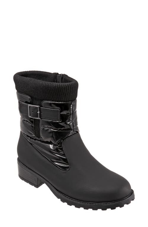 Shop Trotters Berry Weatherproof Mid Boot In Black Rubber/polyester