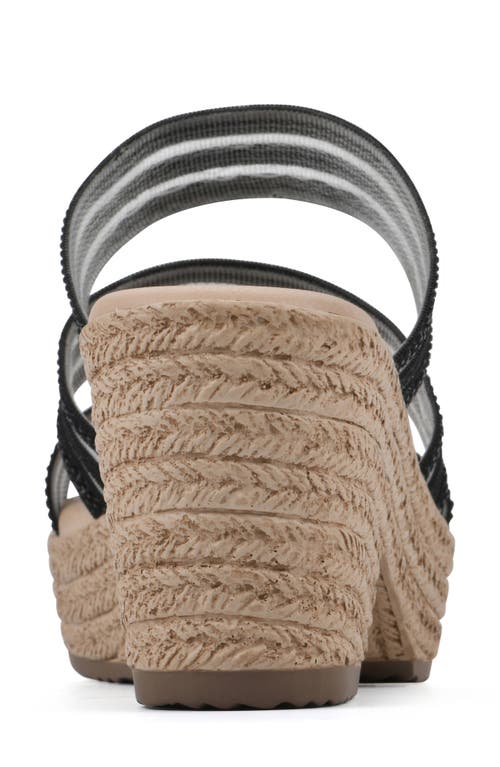 Shop Cliffs By White Mountain Bianna Espadrille Platform Sandal In Black/mesh