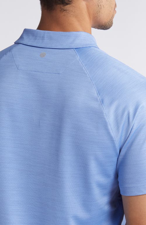 Shop Zella Chip Performance Golf Polo In Blue Hydrangea