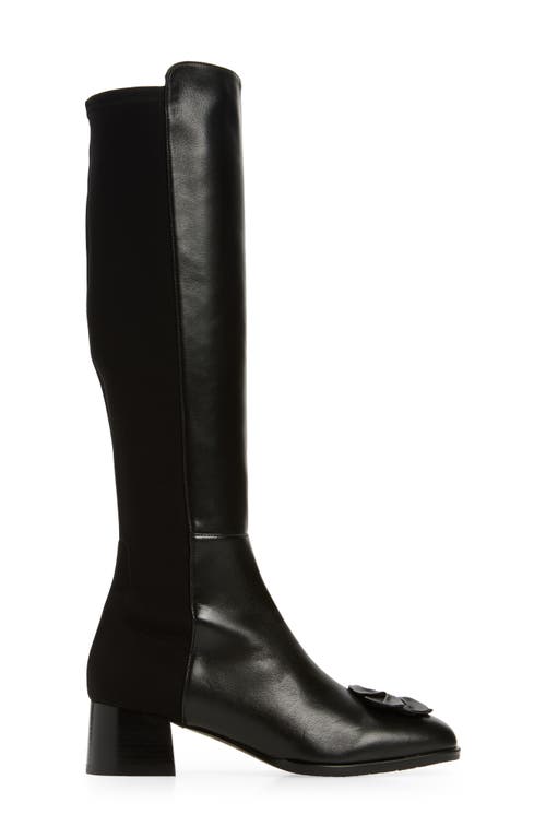 Shop Stuart Weitzman X Sandy Liang Knee High Boot In Black Nappa