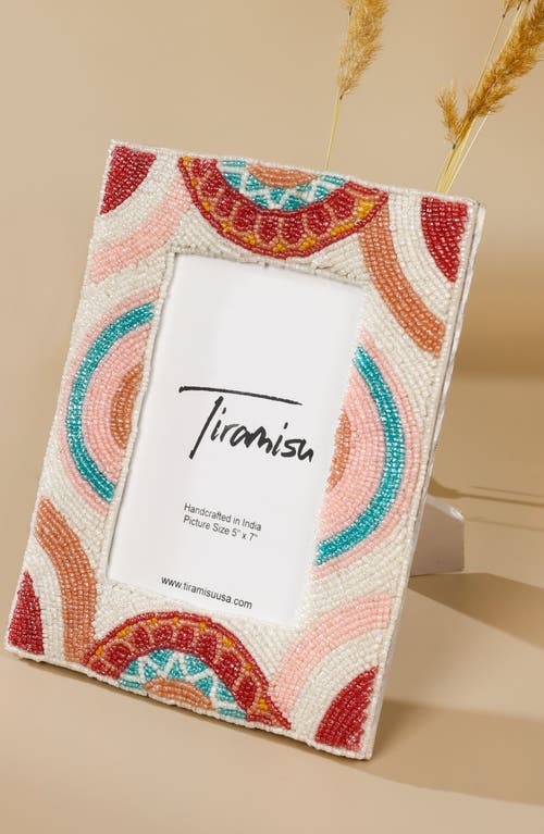 Tiramisu Vibrant Beaded Picture Frame In Multi