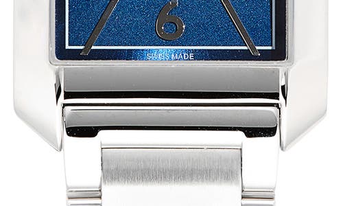 Shop Baume & Mercier Hampton Bracelet Watch, 43mm X 27mm In Silver/opaline Blue