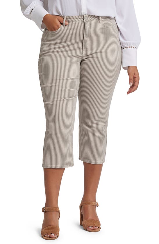 Nydj Marilyn Stripe Crop Straight Leg Jeans In Sandbar Stripe