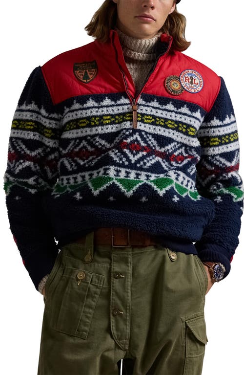 POLO RALPH LAUREN POLO RALPH LAUREN HIGH PILE FLEECE HYBRID PULLOVER 