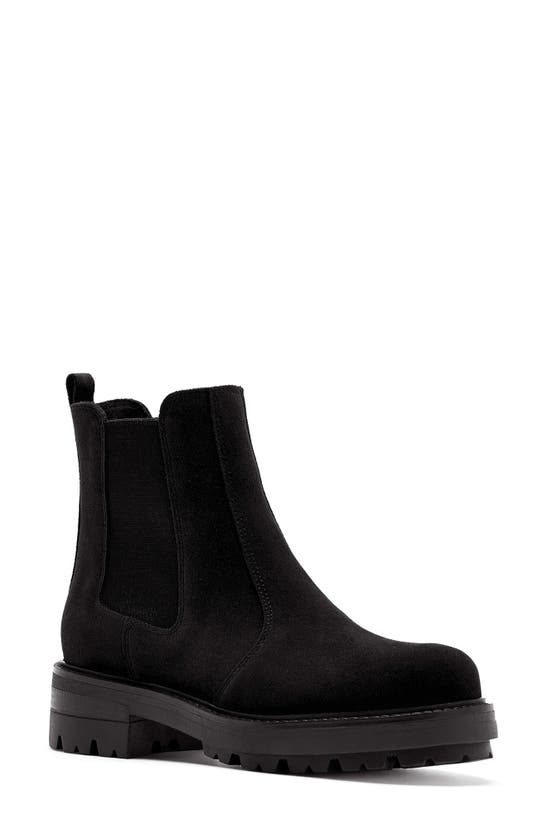 La Canadienne Claudia Waterproof Chelsea Boot In Black Suede