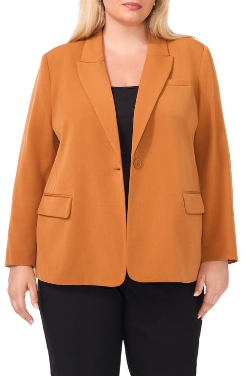 Shop Halogenr Halogen(r) Oversize One-button Blazer In Leather Brown