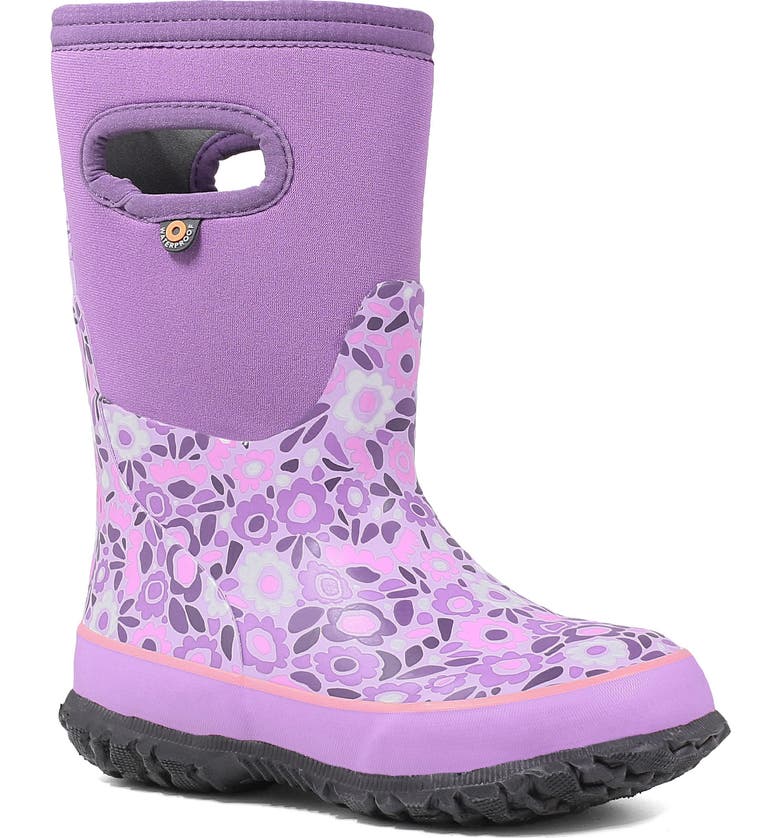 BOGS Grasp Ditsy Flower Waterproof Insulated Boot, Main, color, VIOLET MULTI