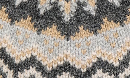 Vince Fair Isle Wool & Cashmere Beanie In Heather Grey