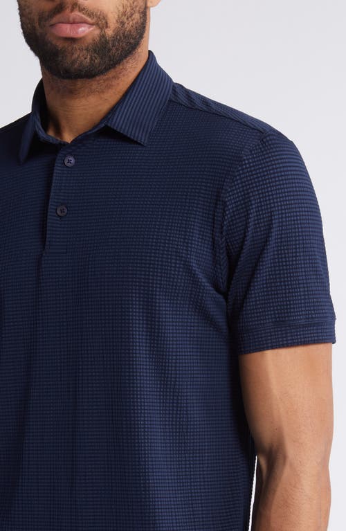 Shop Mizzen + Main Mizzen+main Copa Trim Fit Stripe Performance Polo In Navy Solid