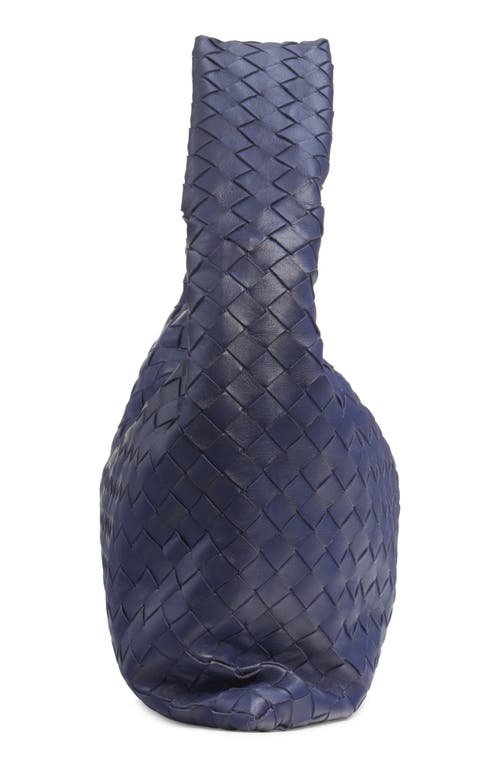 Shop Bottega Veneta Small Hop Intrecciato Leather Hobo Bag In 4527 Duke-m Brass