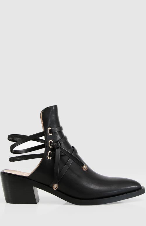 Belle & Bloom Can't Be Tamed Open Back Boot In Black