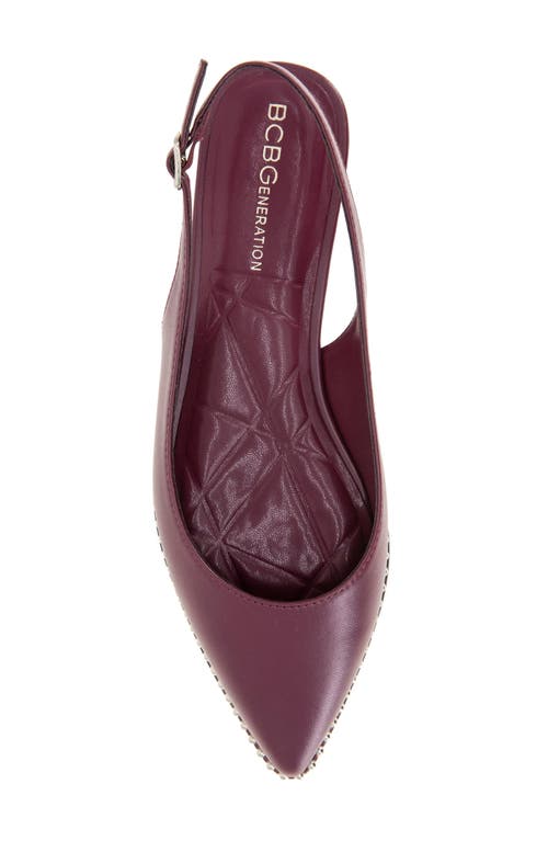 Bcbg Valerie Slingback Pointed Toe Flat In Windsor Wine